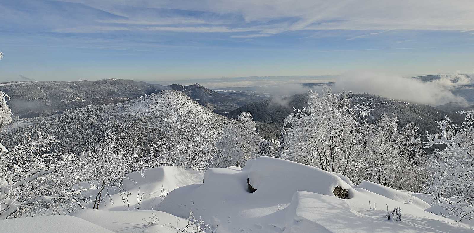 The Donon mountain in witer